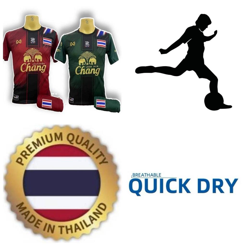 THAILAND Flag Football Fußball Rundhals Vintage Shirt National Unisex Männer Frauen JERSEY Aufdruck Schnelltrocknend Kurzarm Uniform Elefanten Abzeichen Logo