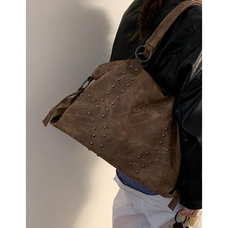 

Модная сумка-тоут, простая и вместительная сумка-подушка коричневый