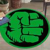 1pz Tappeto Rotondo Marvel Hulk Antiscivolo, Lavabile in Lavatrice in Poliestere per Arredamento Soggiorno & Camera da Letto