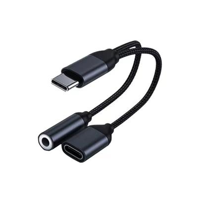GIMIRO 2 en 1 Type C vers répartiteur Audio USB C vers câble Aux 3.5mm avec Port de charge rapide USB C adaptateur de câble de Type C pour écouteurs