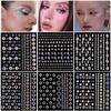Crystal Rainbow Face Gems Jewel Diamond Sticker Stage Decoration Gel Slider