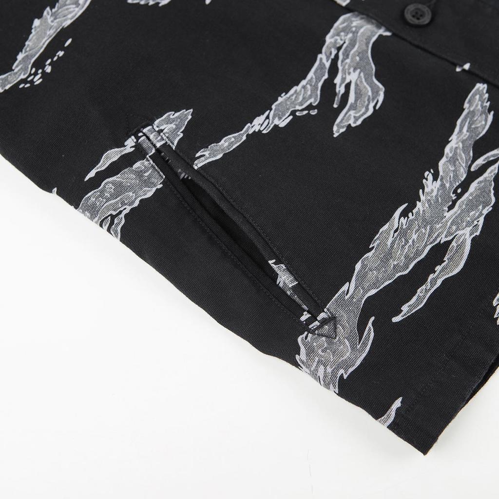 Vans Tiger Stripe Camouflage Hooded Long Sleeve Jacket Men Jackets Black VN0A36JLXGS