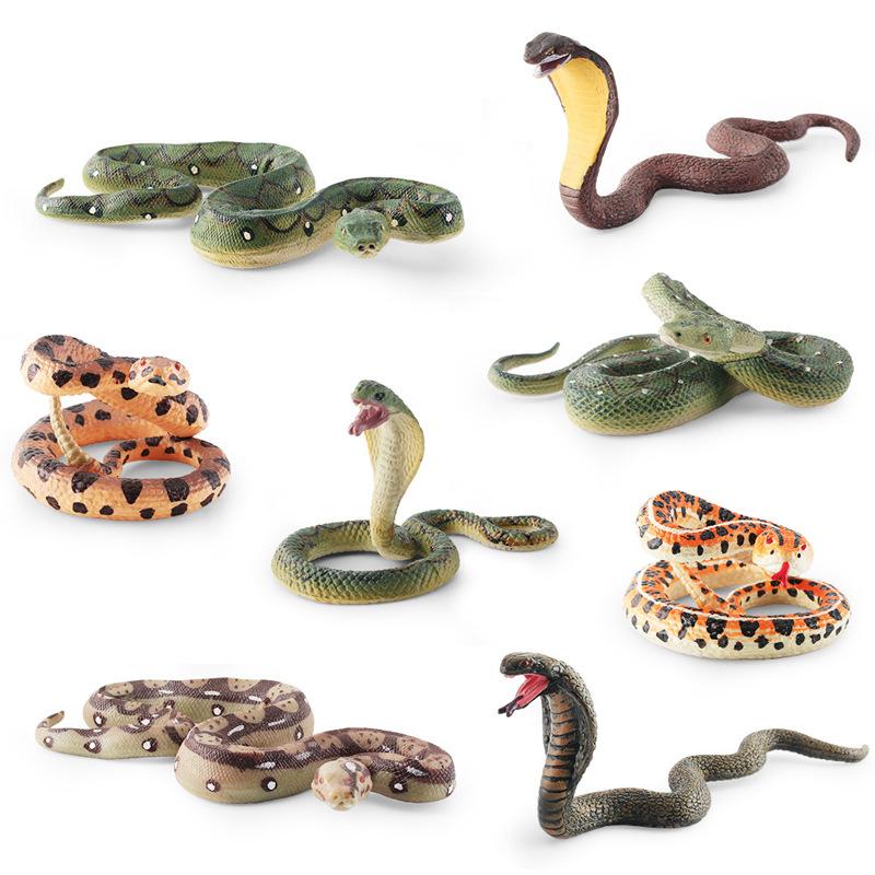 Simulation Amphibian Reptile Python Model Rattlesnake Cobra Trick Static Desktop Decoration Ornament