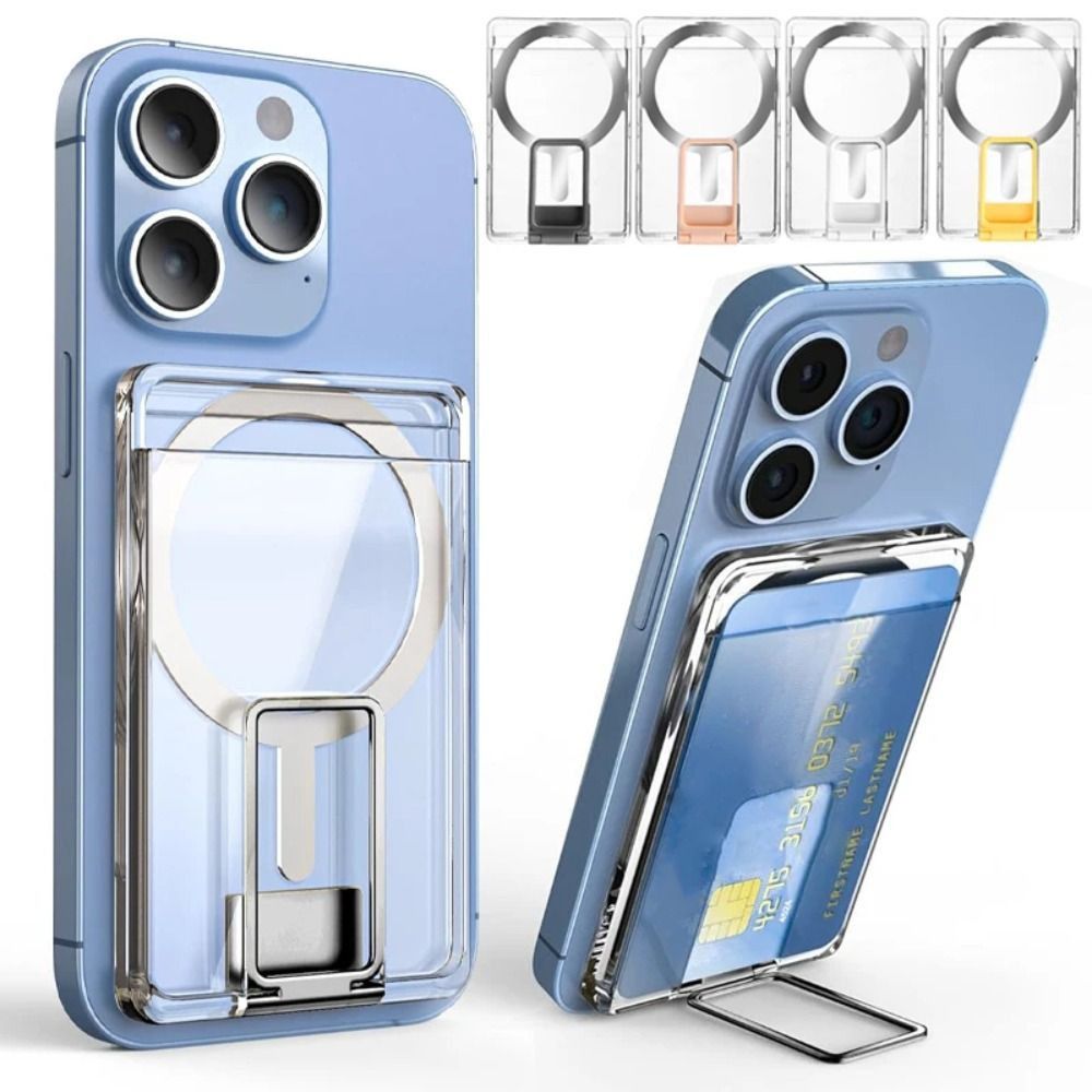 Magnetic Cellphone Wallet Holder Card Bag Detachable Magnet Phone Kickstand Suitable for  Magsafe for IPhone 15 Pro Bracket