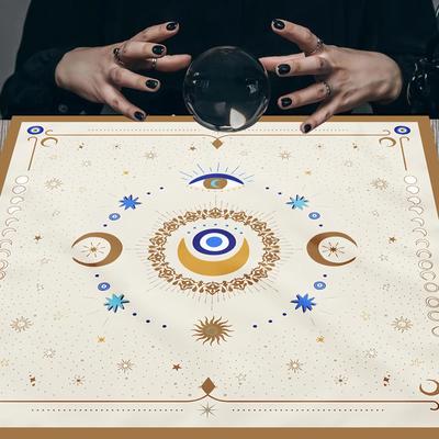 Divinations Tischdecke Auge Mond Muster Astrologie Tarots Karten Tischdecke Altäre Tuch Divinations Brettspiel Zubehör