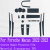 For  Porsche Macan   Gear Panel Navigation Automotive Interior Screen Protective Film TPU Anti-Scratch Sticker Protect
