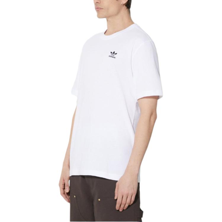 adidas Originals X Essential Co-Branded Logo Print Crew Neck Short Sleeve T-Shirt Men Tops White IR9691