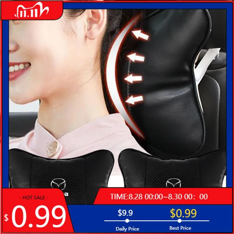 2025 Heißes Auto-Kopfstützen-Lendenkissen Knochenform Rückenlehne Nackenkissen für Mazda 3 5 6 323 626 RX7 CX5 CX7 CX8 CX9 CX30 RX7 RX8 MX