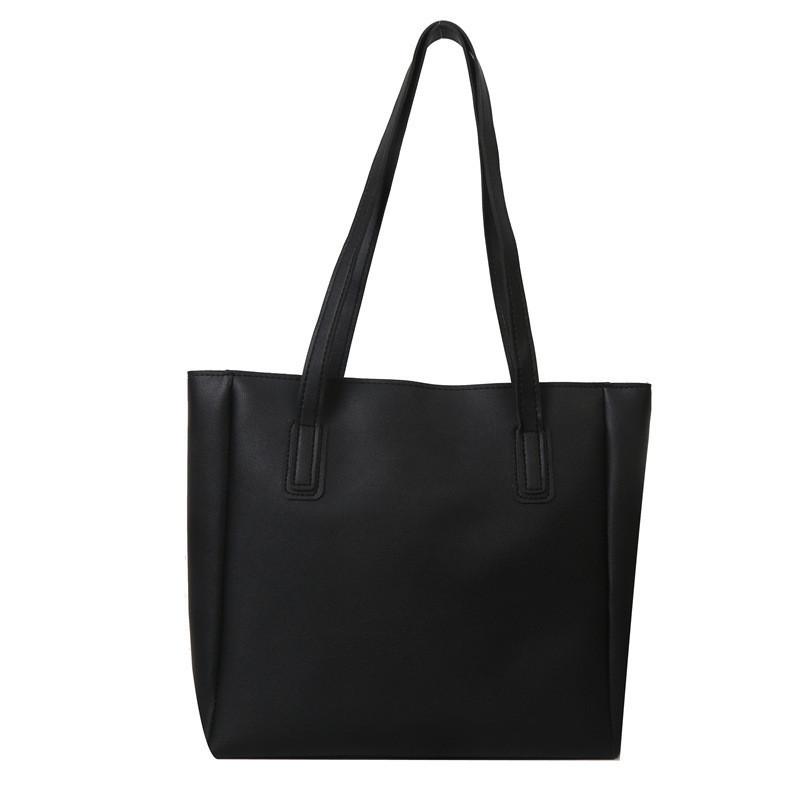 Versatile Pu Leather Tote Bag For Women 2023 Street Style Commuter Shoulder Bag With Inner Pockets
