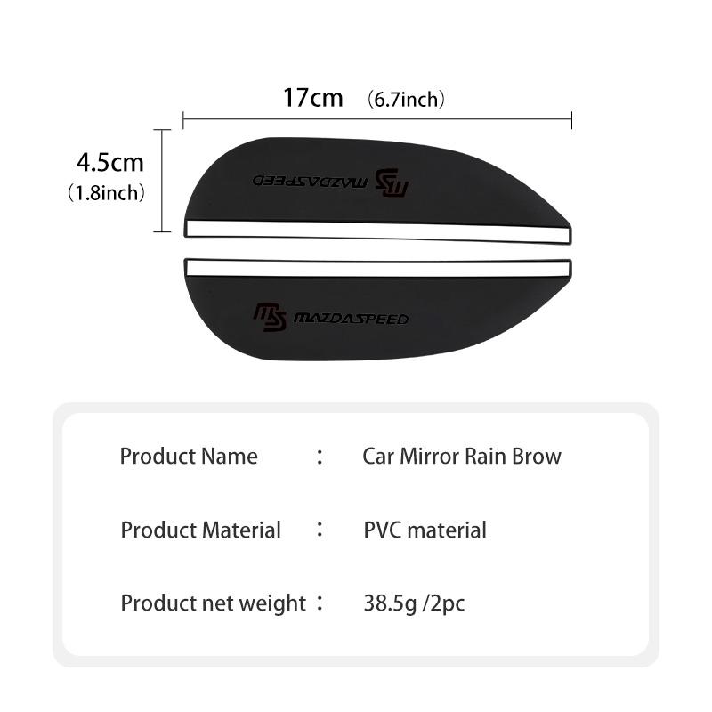 Car Rear View Mirror Rain Eyebrow Cover Sun Shade Protector For Mazda 3 Alexa CX4 CX5 CX8 2 3 6 DJ BL BM GJ CX-5 CX5 CX-3 h9