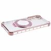 Pour Samsung Galaxy S23 Étui Miroir Béquille Housse de Téléphone TPU Motif Cœur sur le Côté