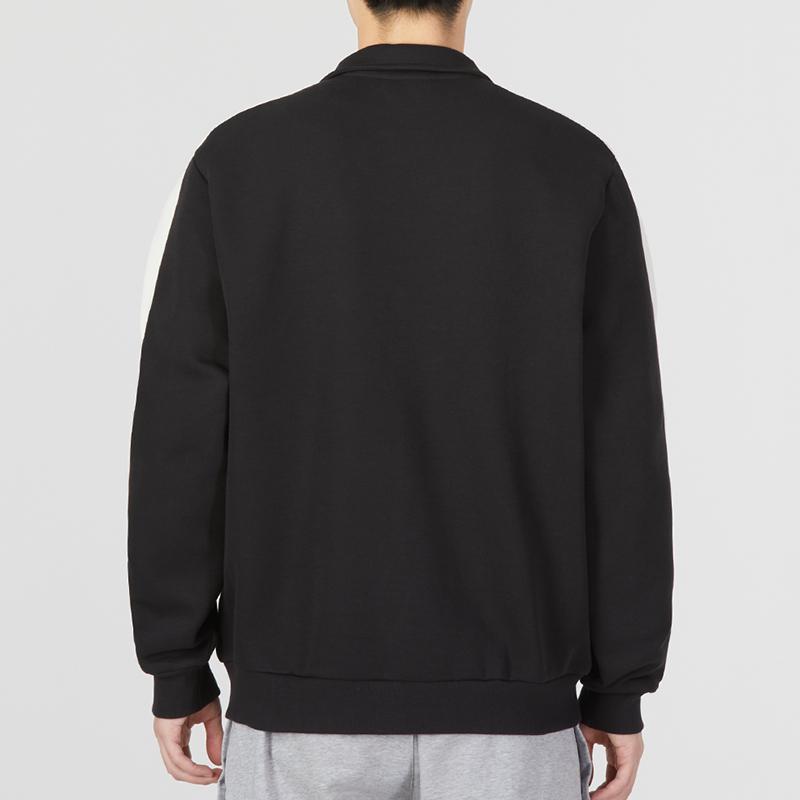 Puma Team Badge Zipper Jacket With Stand Collar Men Jackets Black 677375-01