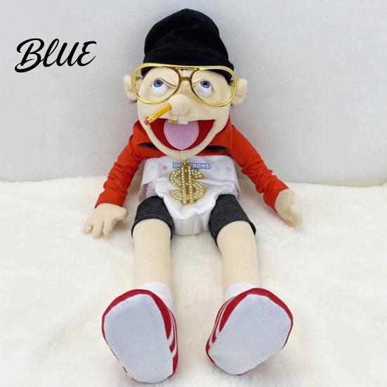 Parent-child Interaction Toy Jeffy Hand Puppet with Removable Tops Shoes Adventure Game Figure Doll Plushies Christmas Gift for Children Fans