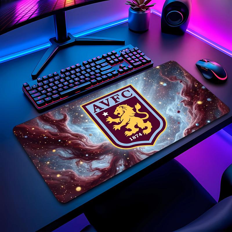 Aston Villa Football Print Mouse Pad Non?Slip Rubber Desk Mat Waterproof Gaming Mousepad For Laptop Office Desktop
