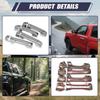 4 Pcs Chrome Door Handle Covers With 2 Front Smart Keyholes Cutout Compatible with 2019-2024 Ram 1500 4DR Model