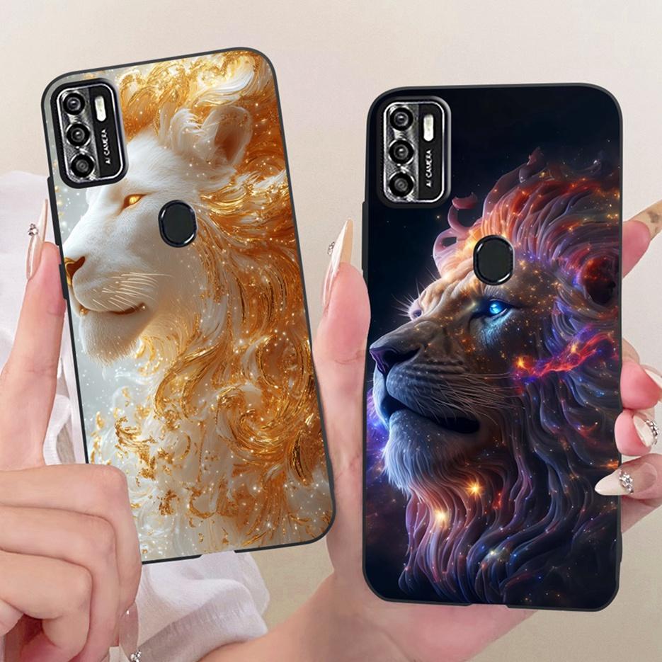 For ZTE Blade A7s 2020 Case A7020 Cute Lion Fashion Painted Cover Soft TPU Matte Phone Case For ZTE Blade A7s 2020 BladeA7s Bags