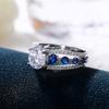 Lindon Klasyczny pierścionek dla kobiet z okrągłym kształtem Cyrkon Wedding Party Gift Rozmiar 6-10