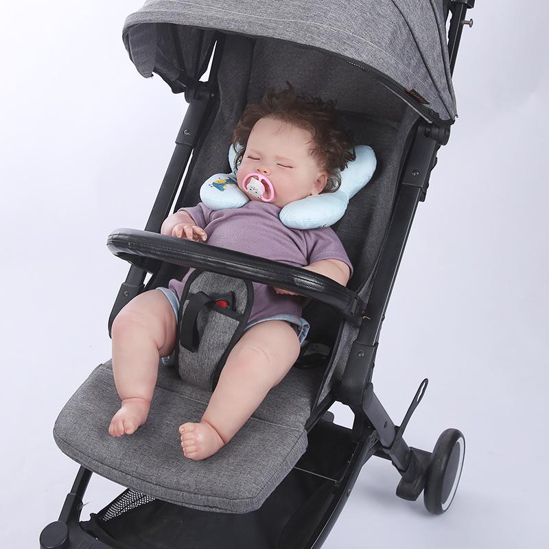 Baby Head & Neck Support Pillow - Anti-Flat Head Protection for Strollers & Car Seats