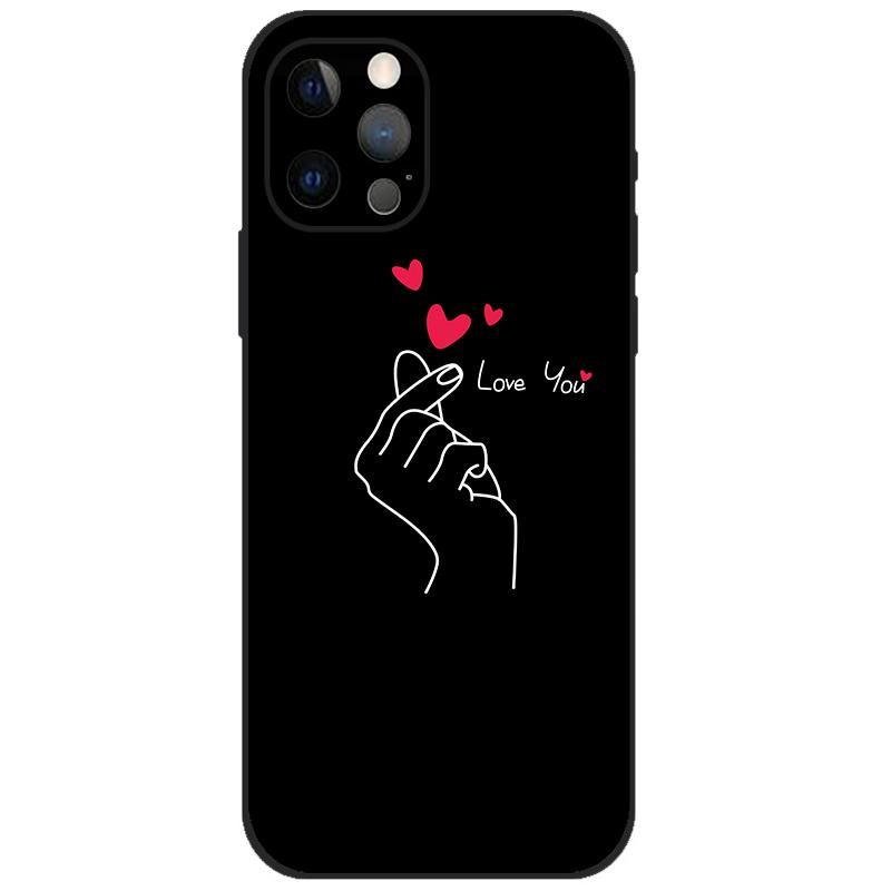 For iPhone 12 Pro Case iPhone12 Pro Bumper Silicon TPU Soft Phone Cover For iPhone 12 Pro Max / 12 Mini Case Cartoon Funda 12Pro