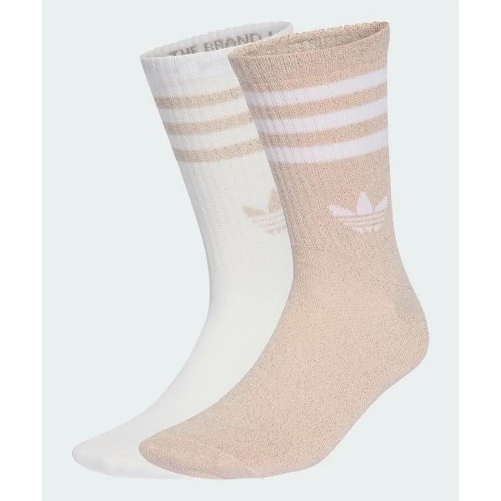 adidas 3-Stripe Glitter Crew Socks 2 Pairs KD0966 5875979