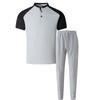 Summer Men's Casual Round Neck Short Sleeved Pants Set