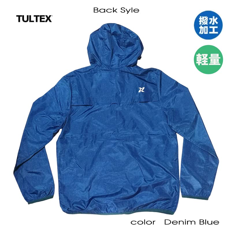 [EVERSOUL] TULTEX Lightweight Windbreaker Jacket - Denim Blue / XL (LL) Size, Water Repellent & Windproof