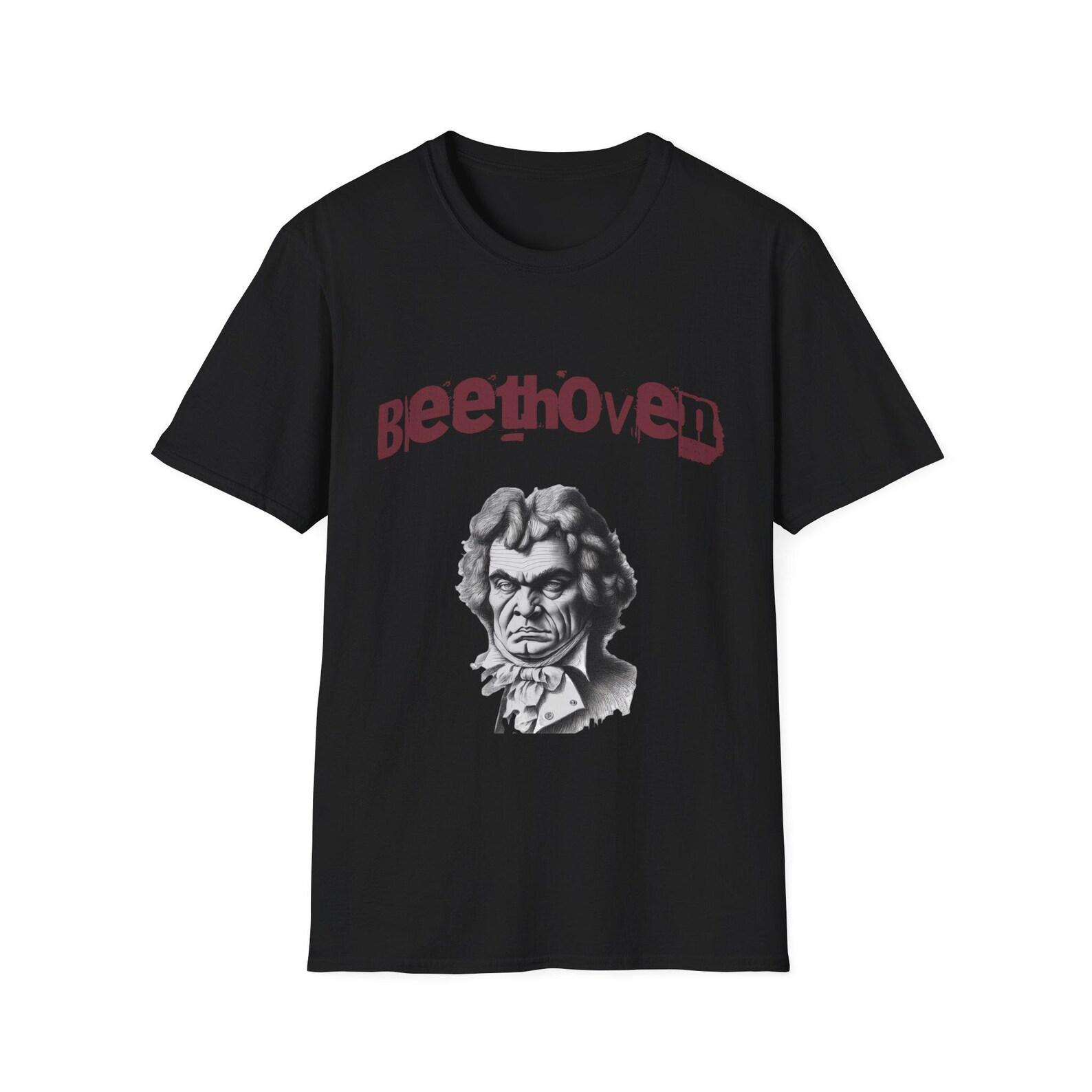 Beethoven Silly Portrait T-Shirt, Classical Composer Tee, Musician Gift, Unisex Shirt, Funny Music Gift S
