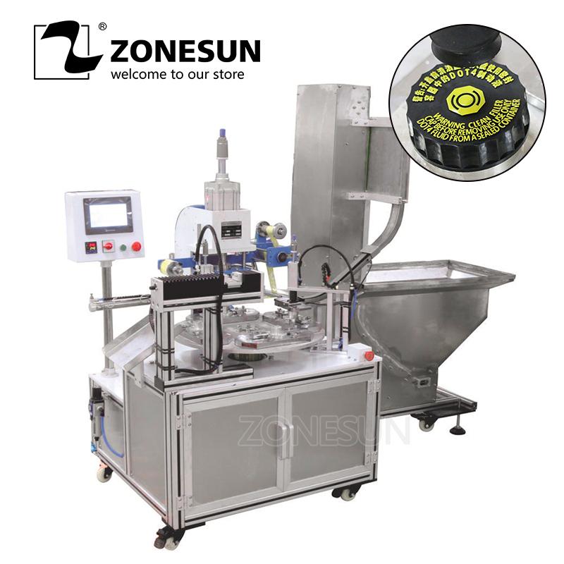 ZONESUN ZY-819S3 Automatic Flat Rotary Stamping Machine Can feed bottle caps automatically Customize the machine according to your product