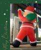 Santa Claus Climbing Window Light-Up Hat Figurine - Christmas Outdoor Inflatable Decoration
