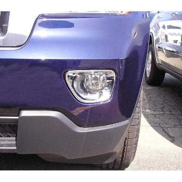 2PCS Chrome Front Fog Light Lamp Cover Trim for Jeep Grand Cherokee 2011-2013