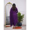 Women's Rayon Embroidered Flared Kurta with Pant And Dupatta Sets