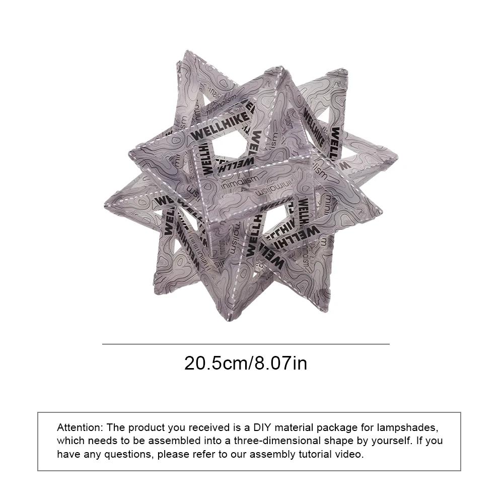Outdoor Camping Light DIY Lampshade Waterproof Star Shape Lampshade Covers for Lights Pinecone Hollow Out Lamp Shade Star Decor