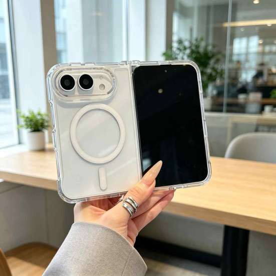 Компактный мобильный чехол Прозрачный Магнитный Телефон для iPhone Duo 18, Чехол с защитой полного шарнира для школьника, Ударопрочный Защитный чехол,