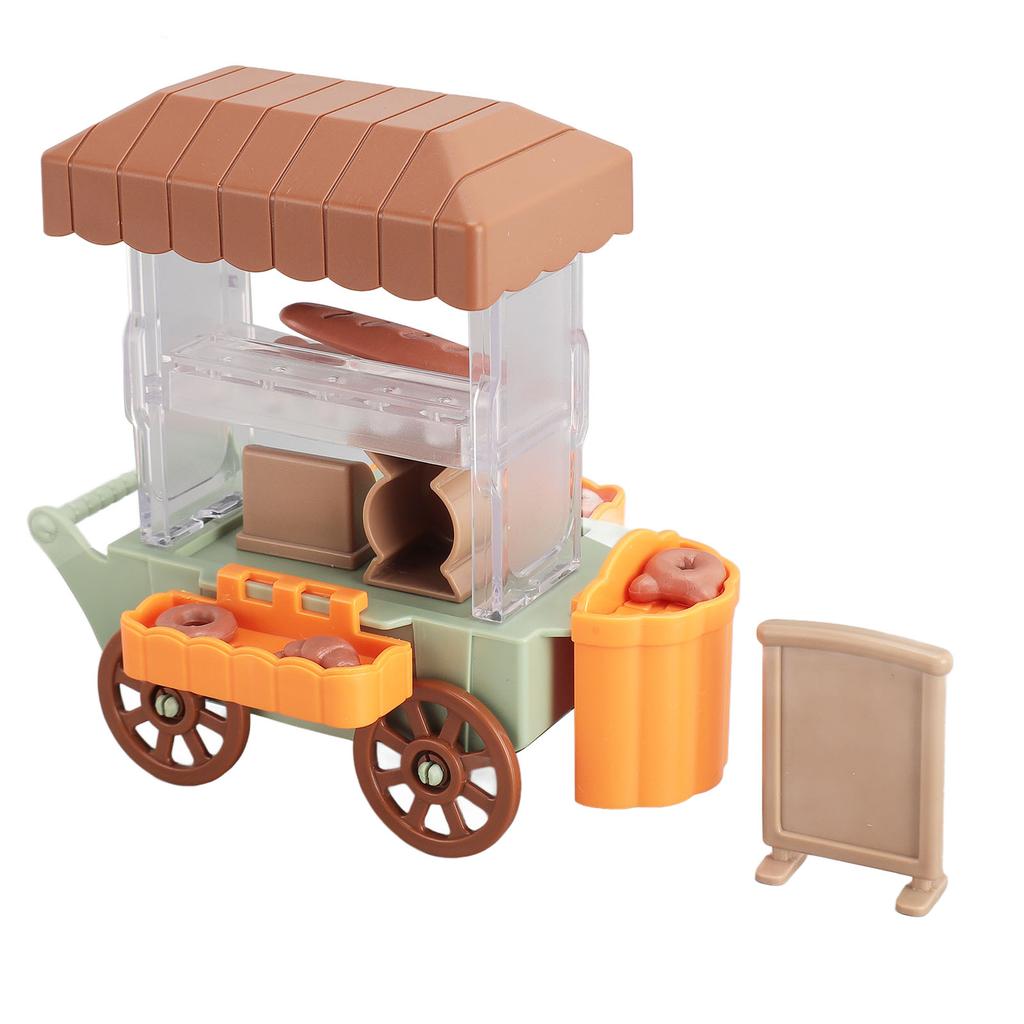 Stimulated Play Toy Donut Shop Miniature Small Play Toy Donut Shop Cart Toy for Children