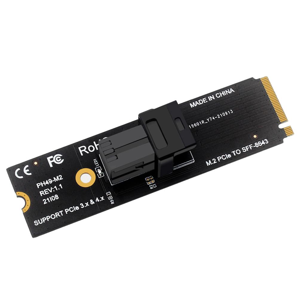 M.2 NVME To U.2 Expansion Card Mkey PCIeX4 To SFF8643 Converter Card 64GT/S High Speed Stable Transmission for Desktop Computer