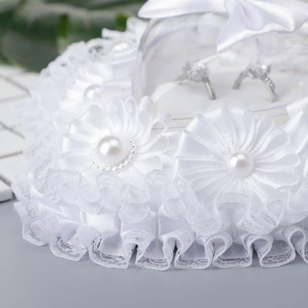 Flower Decorated Heart Shaped Ring Box Luxury Wedding Ring Box Ring Bearer Box  Proposal Event