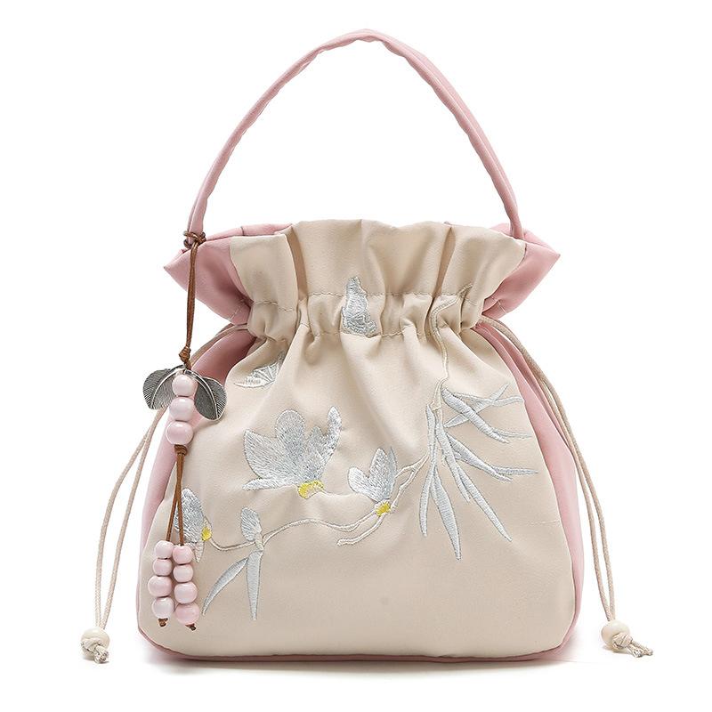 Bag, Embroidery, High-end, Versatile, Casual, Large Capacity, Commuting, Hand-held, Crossbody, Single Shoulder