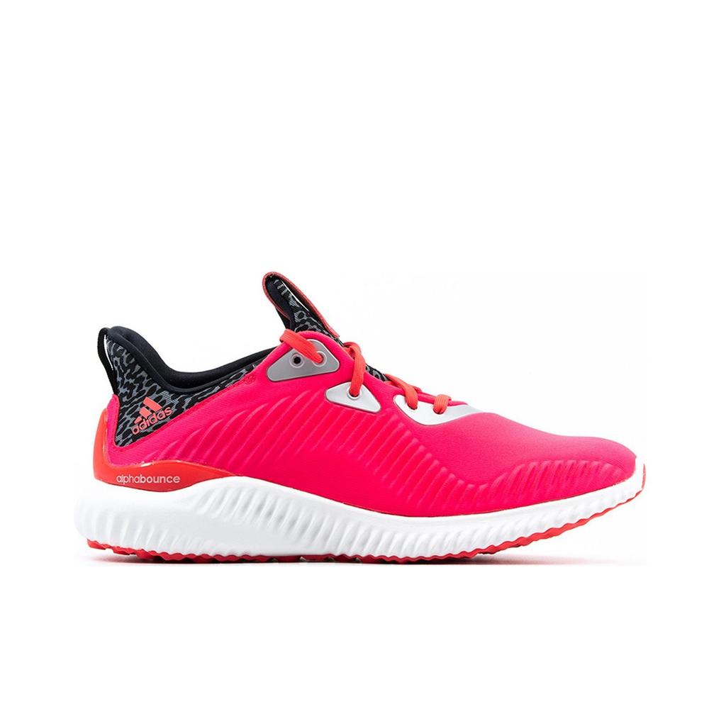 Adidas Alphabounce J Shock Absorbing Durable Non-Slip Low-Top Running Shoes Women sneaker Red Black B54168