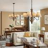 French retro solid wood Pendant lamp bedroom main light living room light Homestayrestaurant interior decoration chandelier