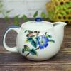 Waza no Kura: Stylish Kutani ware teapot with camellia design and tea strainer. Made in Japan. A premium ceramic brand. A great birthday gift.