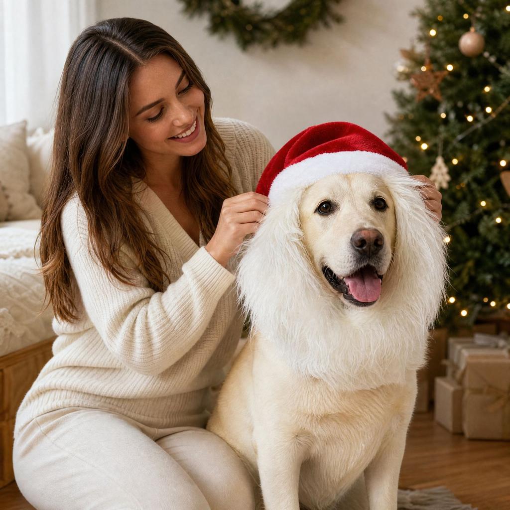 Pet Novelty Christmas Hat, Holiday Headwear for Dogs and Cats