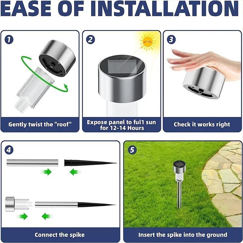 Solar-Powered Outdoor Path Projection Lights for Garden and Pathway