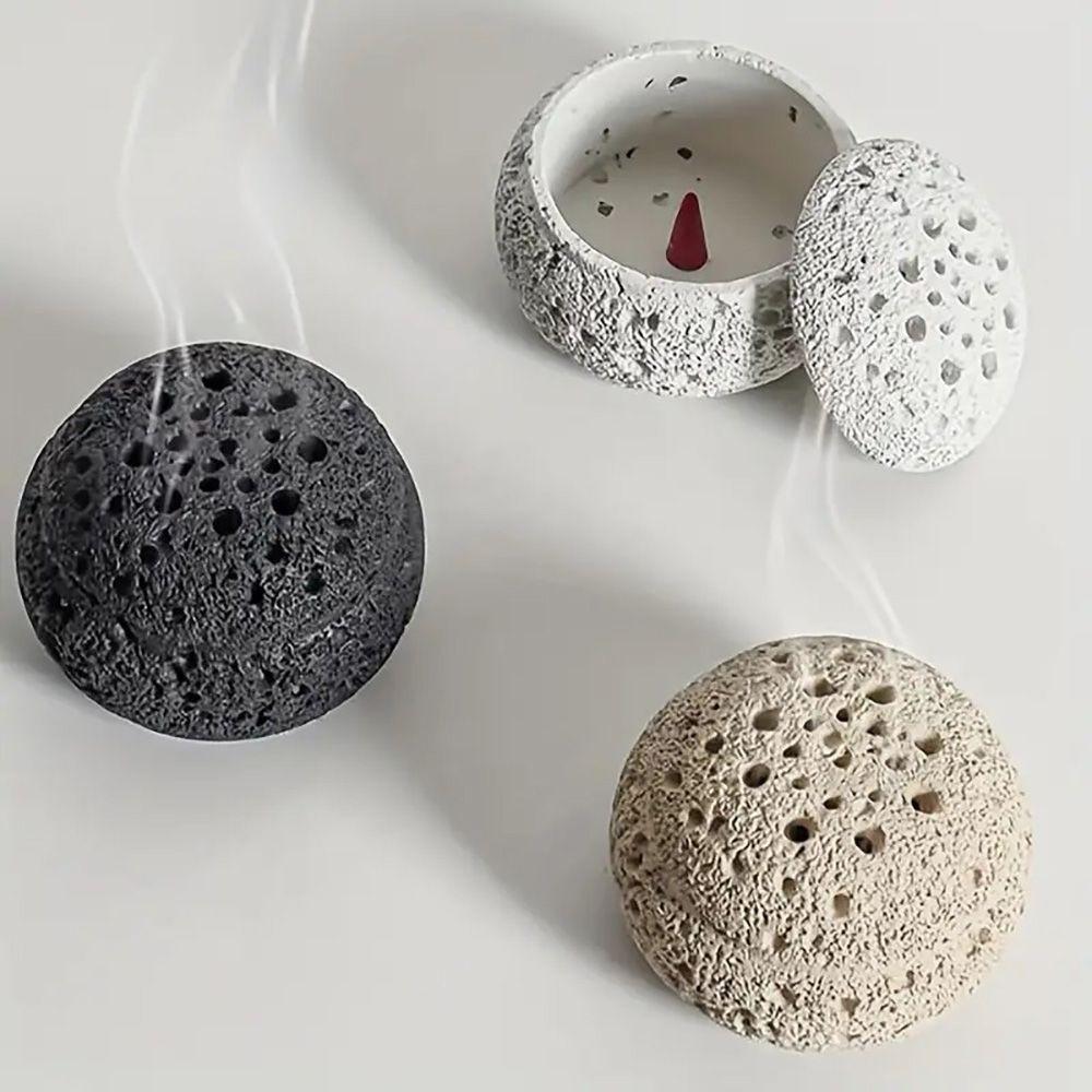 Matte Texture Incense Burner Anti-Fly Ash Lid Aromatherapy Ornament Fragrant Plate Hotel Office