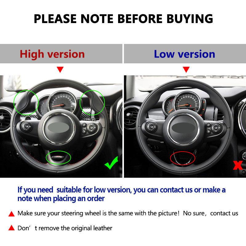 For Mini Cooper F54 F55 F56 F57 F60 R55 R56 R57 R58 R59 R60 R61 R50 R52 R53 Car Steering Wheel Suede Leather Cover Accessories