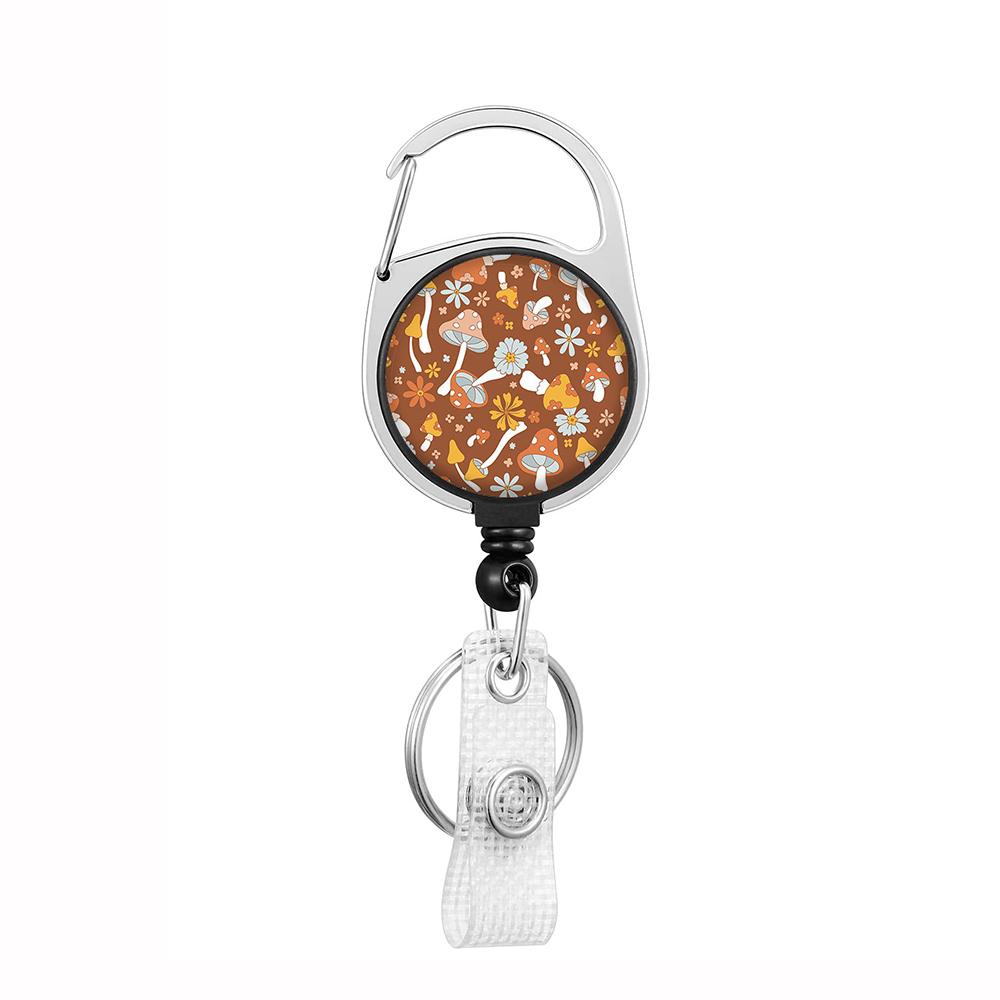 Plant Flowers Clip Lanyards ID Badge Holder Porta Credencial Lanyards Keychain Badge Reel Nurse Retractable Wholesale