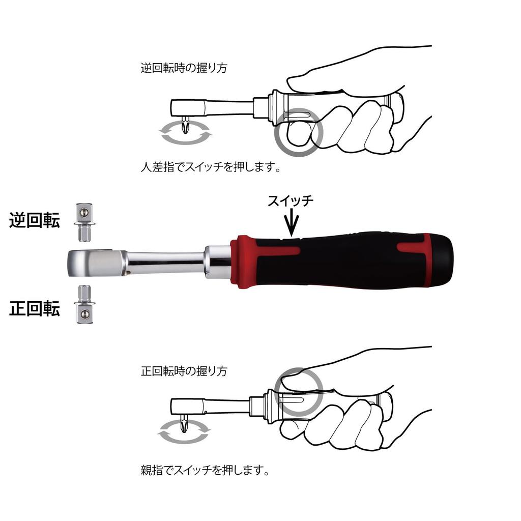 VESSEL Cordless Electric Slim Ratchet 400ER3