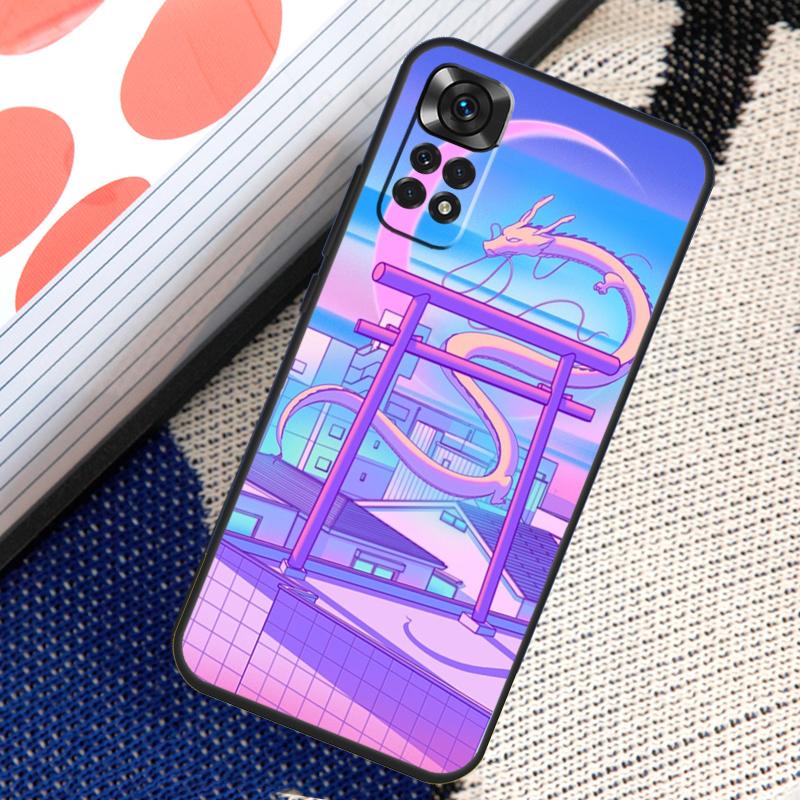 Pastel Japan Kyoto City Case For Xiaomi Redmi Note 12 8 9 10 11 Pro 9S 10S 11S 8T Redmi 10 12C 9C 10A 10C Coque