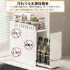 Slim, Concealed Spice Rack, 2-tier, Oil-proof and Dust-proof, Drawer-style, Kitchen Storage, Spice Rack for Oil Bottles, Soy Sauce, and Other Condimen