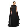 Women's Solid Color Chiffon Pleated Long Dress
