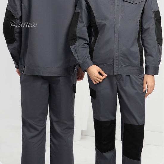 Men Cargo Pants Elastic Waist Multi-Pocket Storage Work Pants Patchwork Color Wear-resistant Cargo Trousers